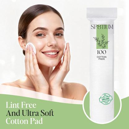 SP8TIUM Cotton Pads Non-Fleecing No Shed Makeup Remover