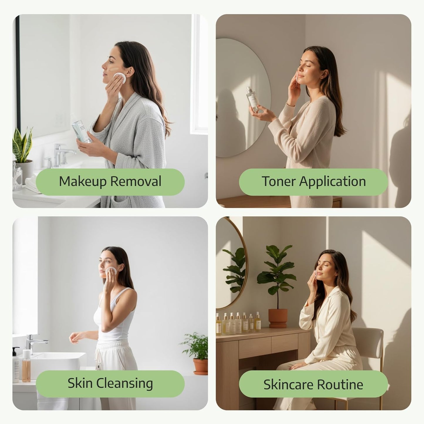 SP8TIUM Cotton Pads Non-Fleecing No Shed Makeup Remover