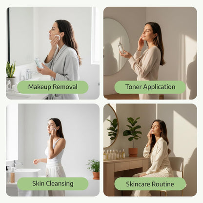 SP8TIUM Cotton Pads Non-Fleecing No Shed Makeup Remover